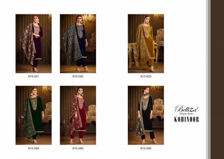 Kohinoor By Belliza Heavy Velvet Dress Material Catalog